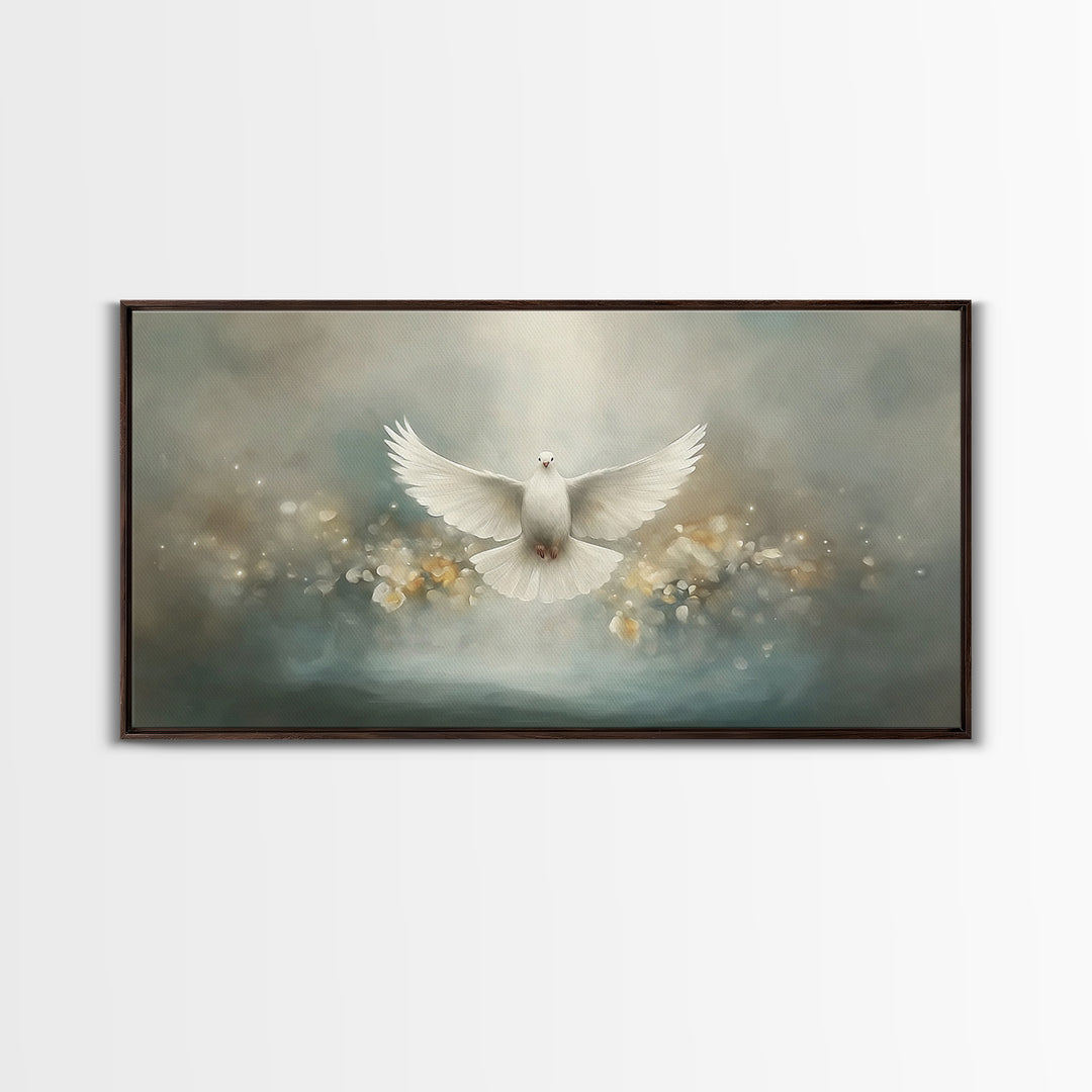 Divine Stillness – Framed Canvas Print – Christian Wall Art – Christian Art Canvas – Christian Painting – Christmas Art – Christian Decor
