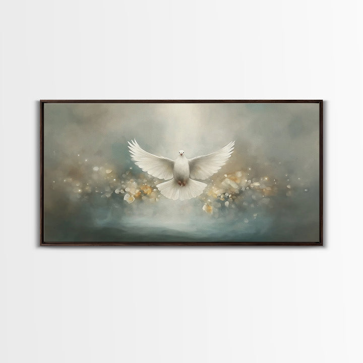 Divine Stillness – Framed Canvas Print – Christian Wall Art – Christian Art Canvas – Christian Painting – Christmas Art – Christian Decor