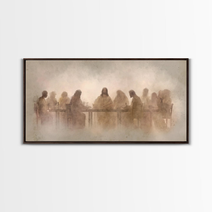 Eternal Communion – Framed Canvas Print – Christian Art Print – Christian Wall Art – Minimalist Christian Art – Subtle Christian Paintings