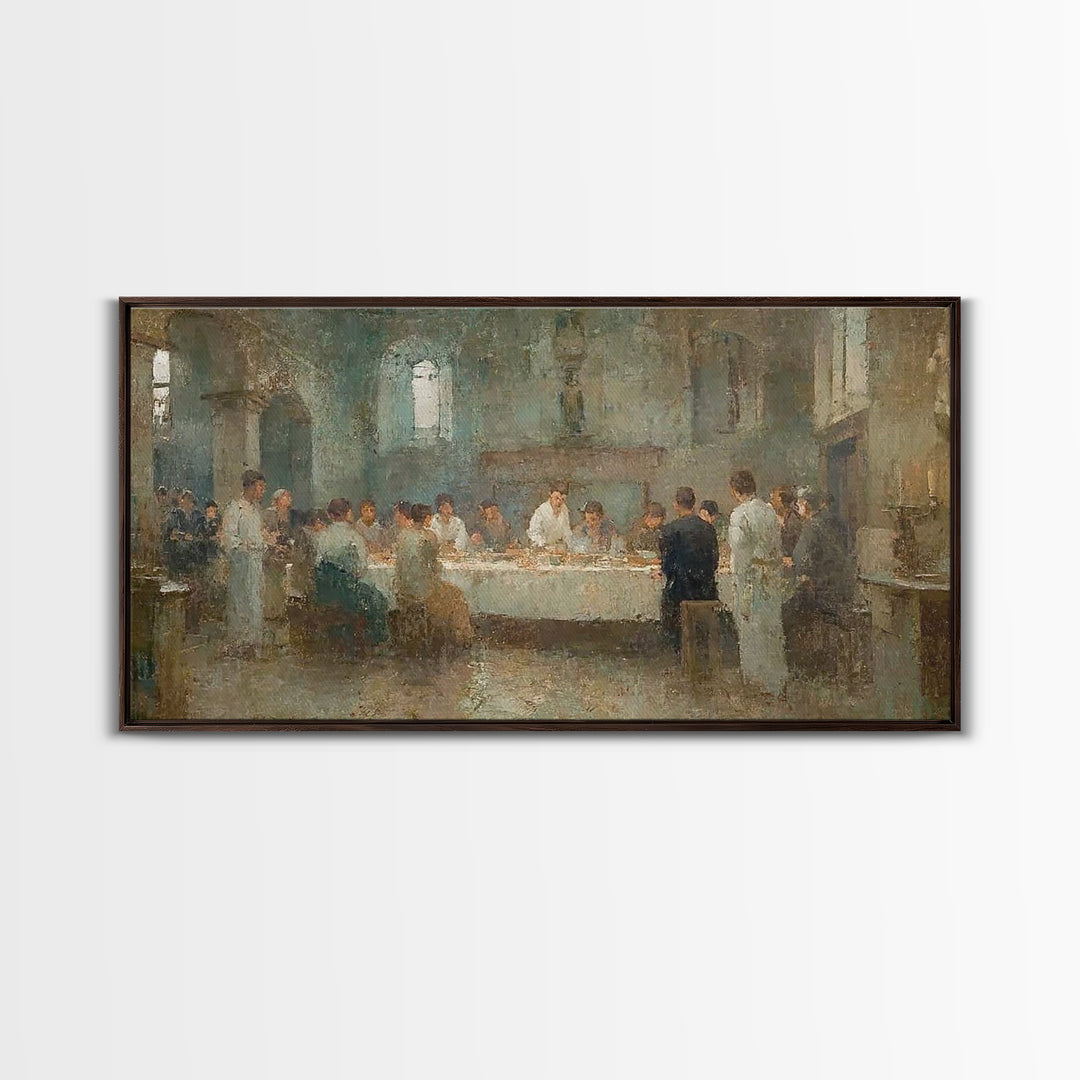 Sanctuary Feast Echo | Framed Canvas Print | Christian Wall Art | Jesus Canvas Art | Christian Art Print | Christmas Art | Christian Decor