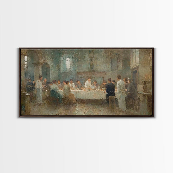 Sanctuary Feast Echo | Framed Canvas Print | Christian Wall Art | Jesus Canvas Art | Christian Art Print | Christmas Art | Christian Decor