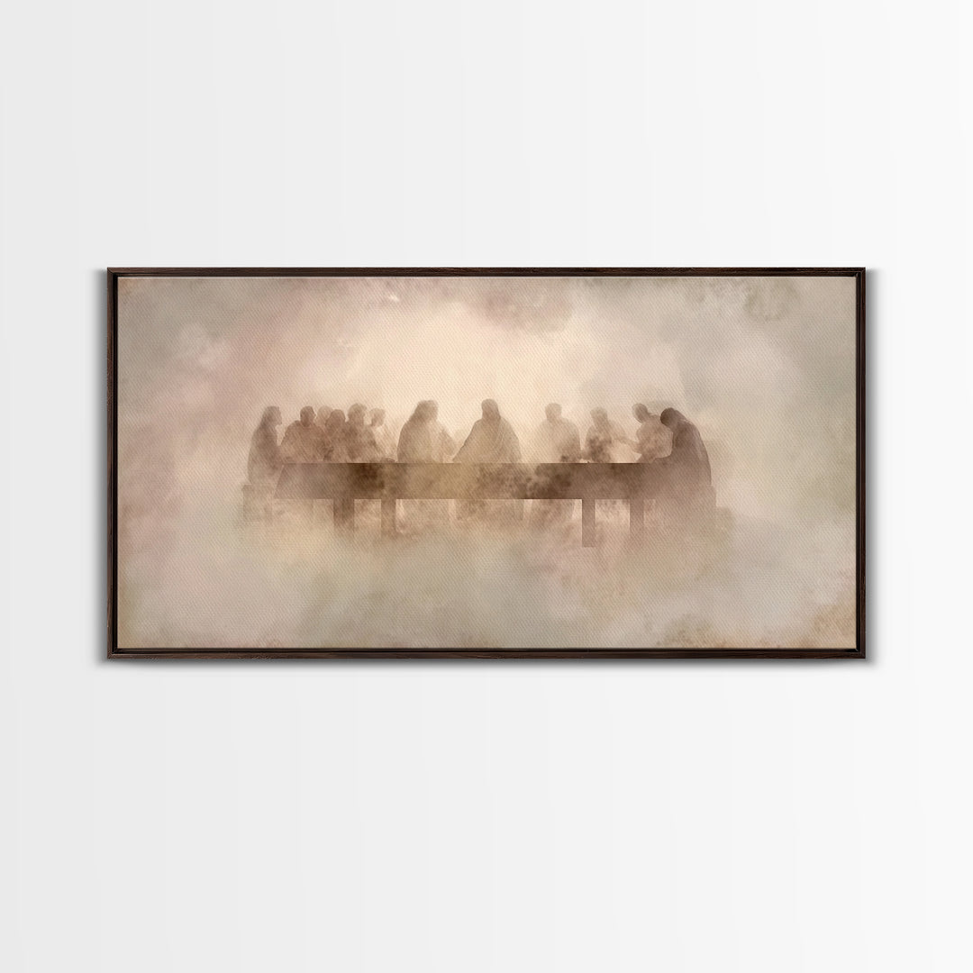 Eternal Feast Glow | Framed Canvas Print | Christian Wall Art | Jesus Painting | Christian Art Canvas | Christmas Art | Christian Decor