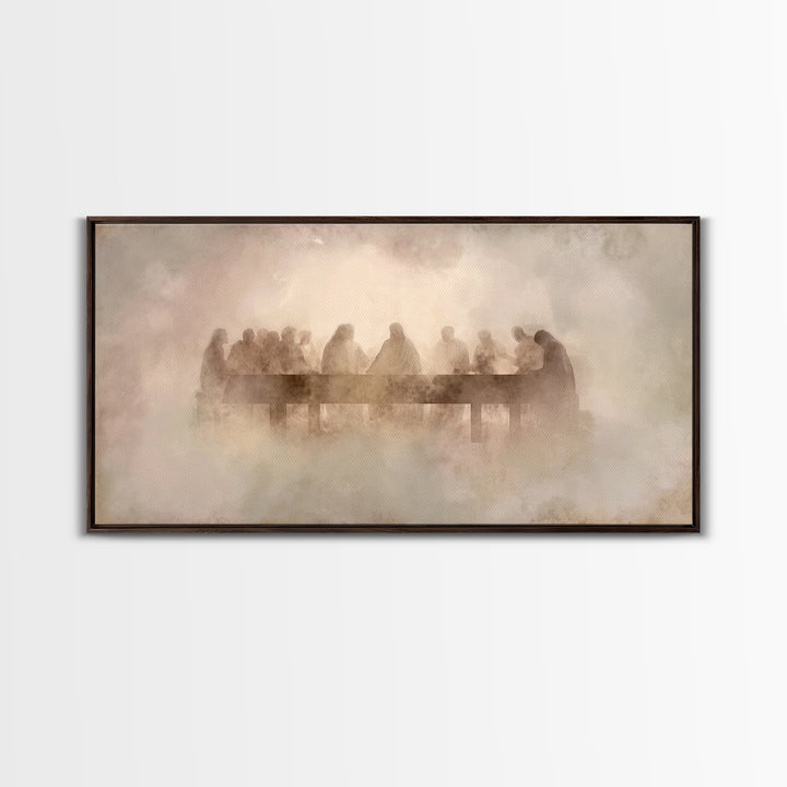 Eternal Feast Glow | Framed Canvas Print | Christian Wall Art | Jesus Painting | Christian Art Canvas | Christmas Art | Christian Decor