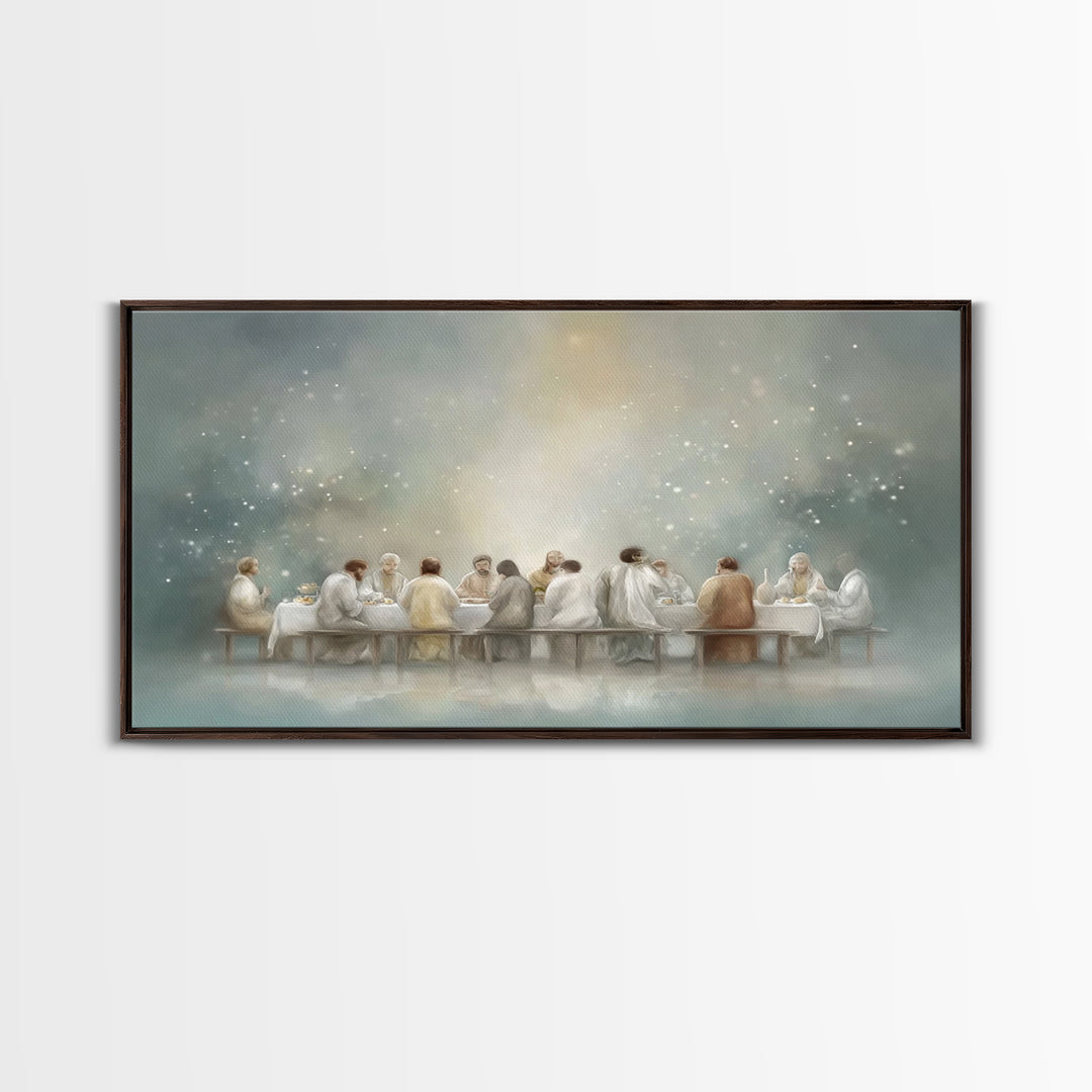 Blessed Table Dawn | Framed Canvas Print | Christian Wall Art | Jesus Painting Canvas | Christian Art Print | Christmas Art | Christian Dec
