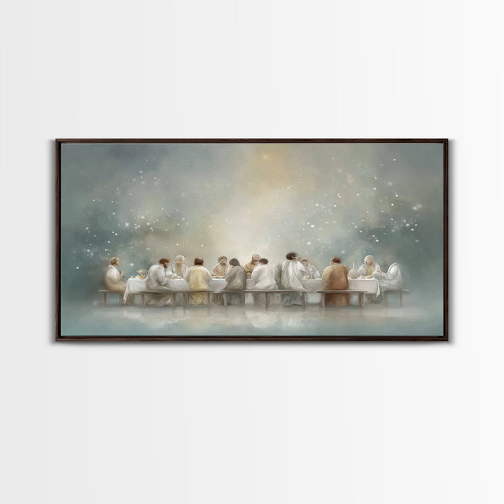 Blessed Table Dawn | Framed Canvas Print | Christian Wall Art | Jesus Painting Canvas | Christian Art Print | Christmas Art | Christian Dec