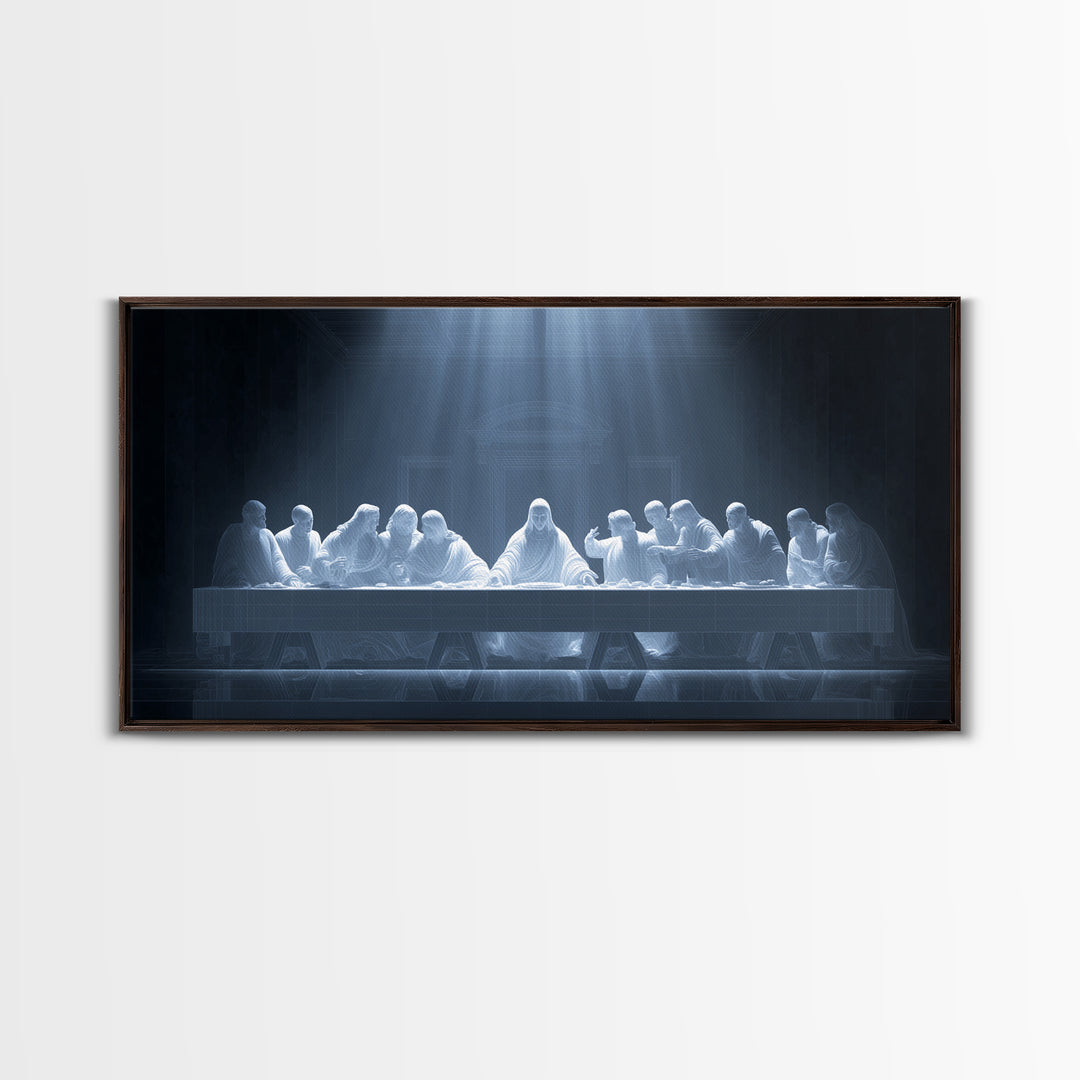 Heavenly Communion | Framed Canvas Print | Christian Wall Art | Christian Art Canvas | Jesus Painting | Christian Christmas Art