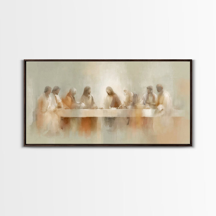 Radiant Supper Light | Framed Canvas Print | Christian Wall Art | Christian Art Canvas | Jesus Painting | Modern Christian Art | Christian