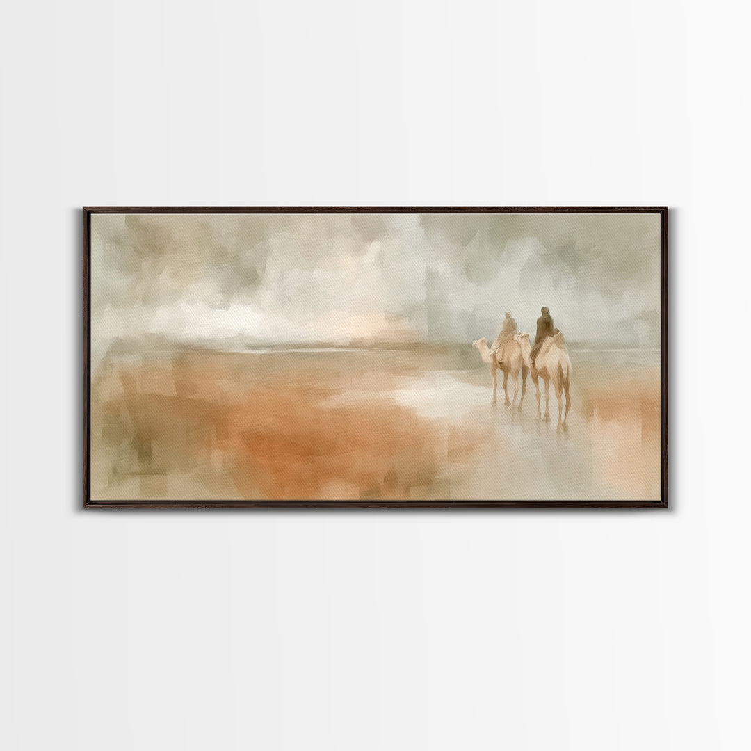Pilgrims Of Light – Framed Canvas Print – Christmas Art Prints – Christian Art Canvas – Christian Wall Art – Christian Decoration – Jesus C