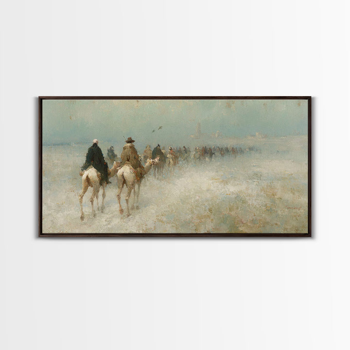 Wilderness Caravan Hope – Framed Canvas Print – Christian Christmas Art – Christian Art Canvas – Christmas Wall Art – Christian Painting –