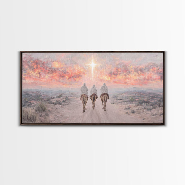 Pilgrims Of Hope | Framed Canvas Print | Christian Christmas Art | Christian Art Canvas | Christmas Wall Art | Modern Christian Art | Chris