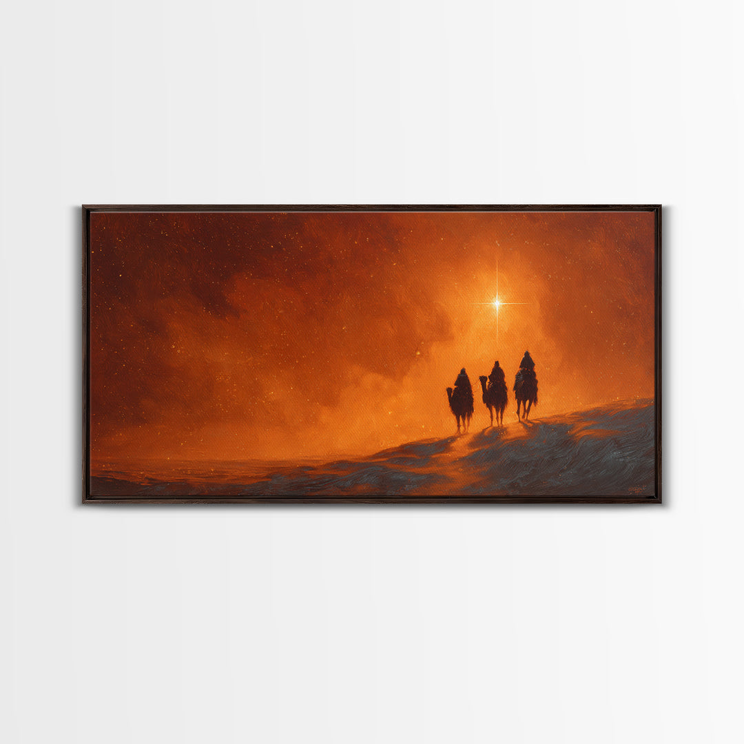 Faithful Journey – Framed Canvas Print – Christian Art Canvas – Christian Decoration – Christmas Wall Art – Christian Christmas Art – Jesus