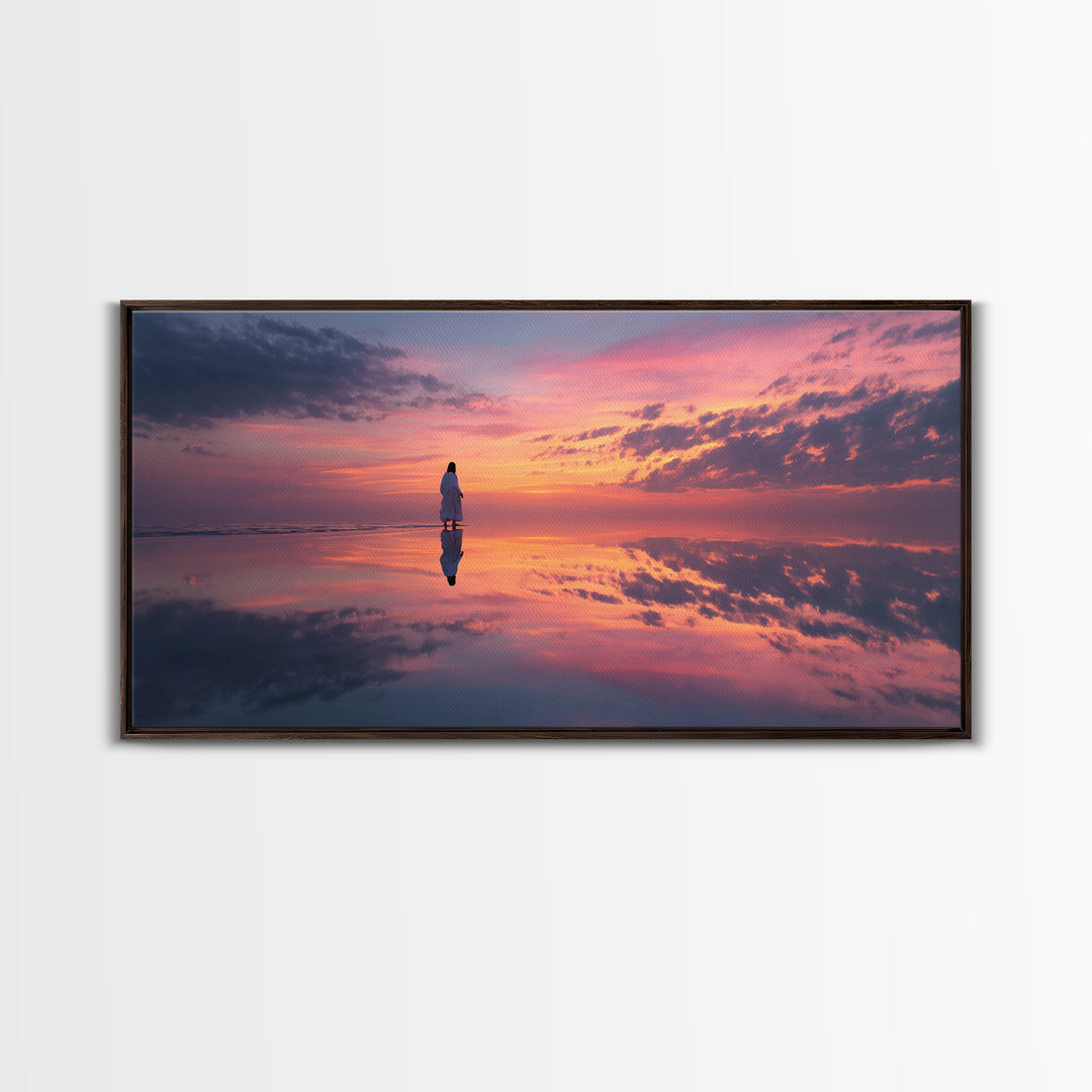 Radiant Horizon – Framed Canvas Print – Christian Art Canvas – Jesus Painting – Large Christian Art – Modern Christian Painting