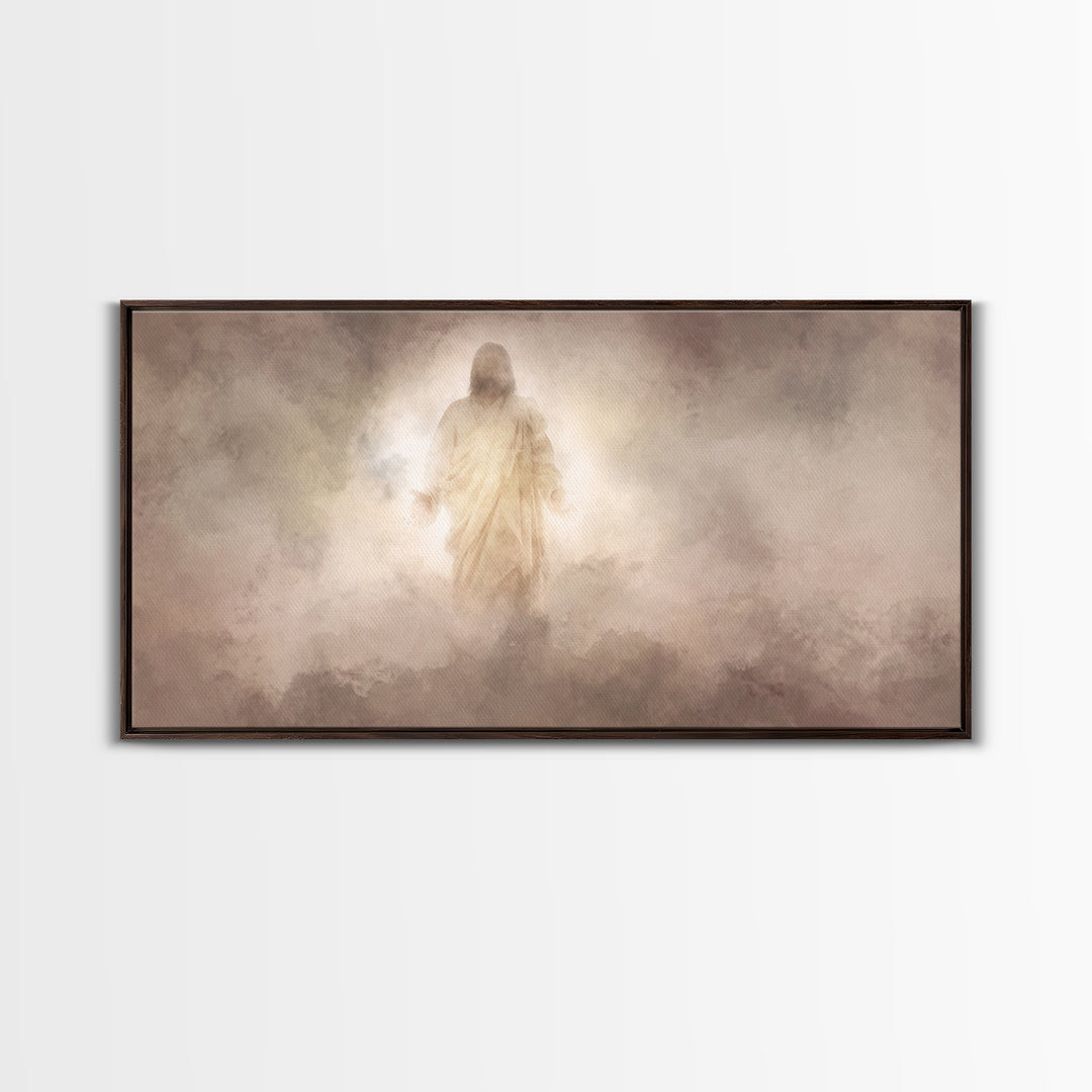 Heavenly Glory | Framed Canvas Print | Christian Art Canvas | Jesus Painting | Christian Wall Art | Christian Decor | Modern Christian Art