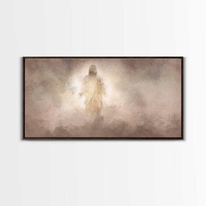 Heavenly Glory | Framed Canvas Print | Christian Art Canvas | Jesus Painting | Christian Wall Art | Christian Decor | Modern Christian Art