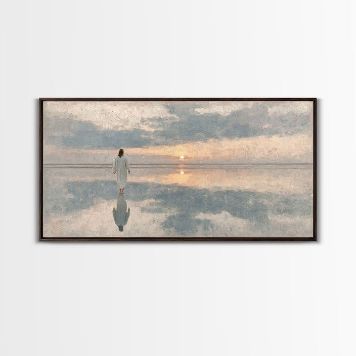 Dawn Of Mercy – Framed Canvas Print – Christian Art Print – Christian Wall Art – Jesus Art Print – Subtle Christian Paintings