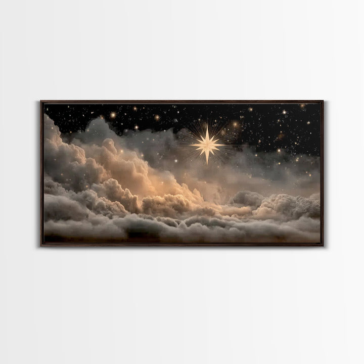 Heavenly Wonder – Framed Canvas Print – Christian Christmas Art – Christmas Canvas Wall Art – Christian Art Canvas – Modern Christian Art –