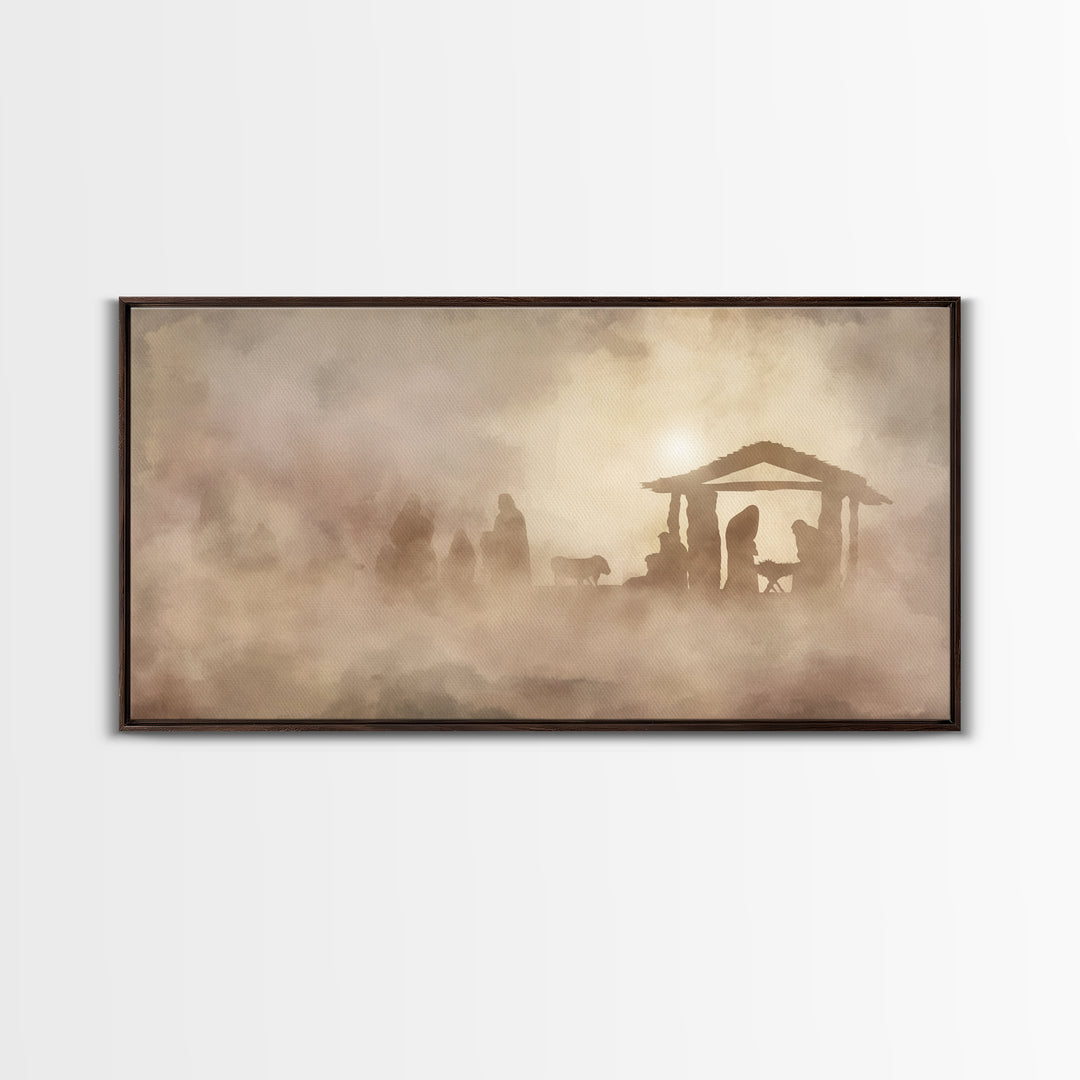 Starborn Night Peace | Framed Canvas Print | Christian Wall Art | Jesus Art Print | Christmas Art | Christian Christmas | Christian Decor