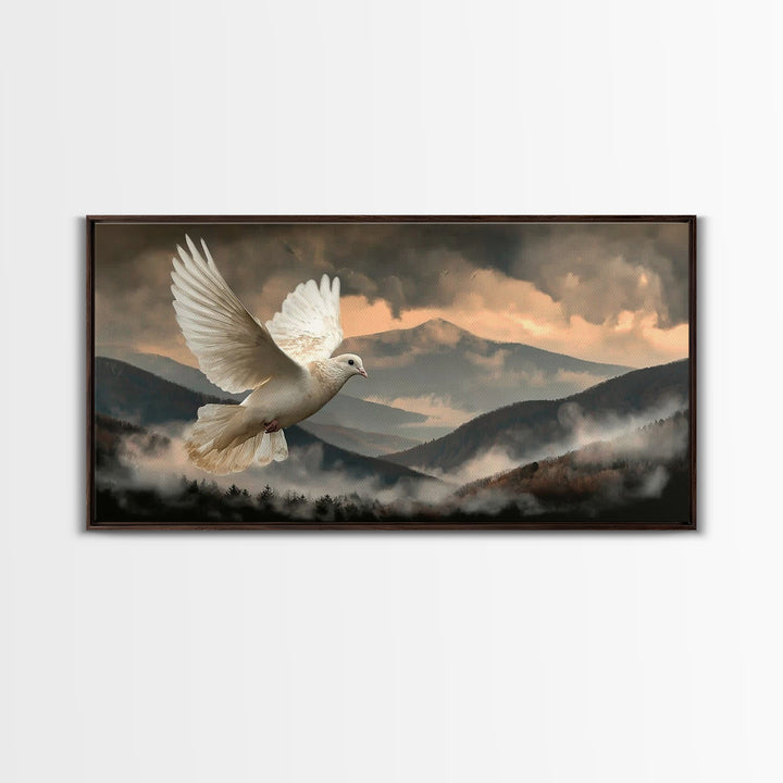 Hillside Peace – Framed Canvas Print – Christian Wall Art – Moody Christian Art – Christian Art Canvas – Christian Gift Ideas