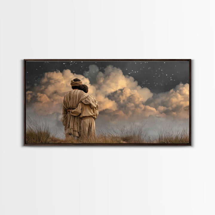Starry Covenant - Framed Canvas Print - Christian Christmas Art - Christian Wall Art - Christian Decor - Jesus Painting - Christian Art Can
