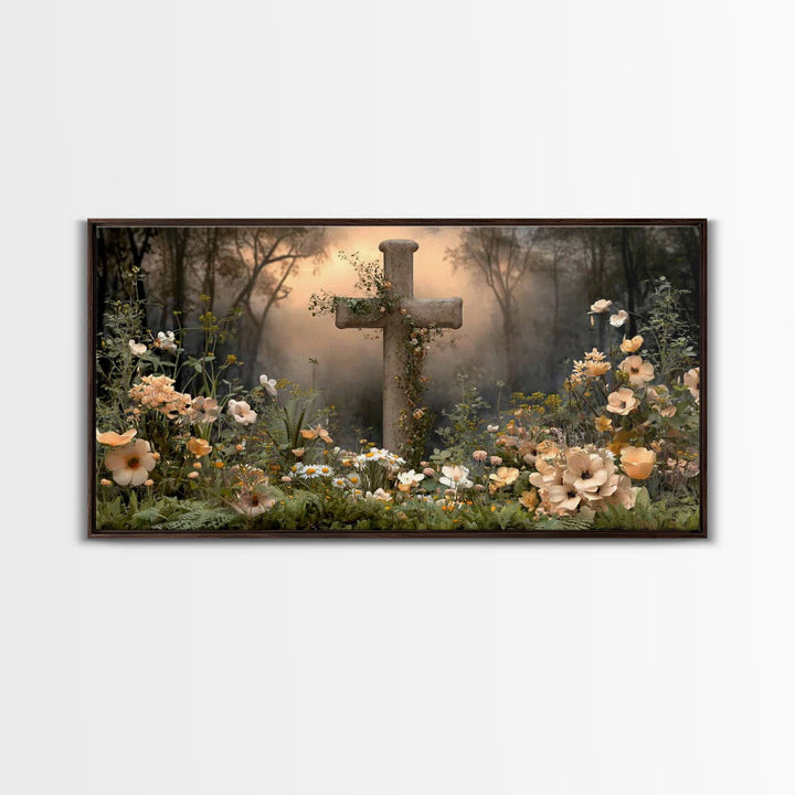 Garden Of Mercy – Framed Canvas Print – Christian Art – Christian Painting – Modern Christian Art – Jesus Canvas Art – Christian Gift Ideas