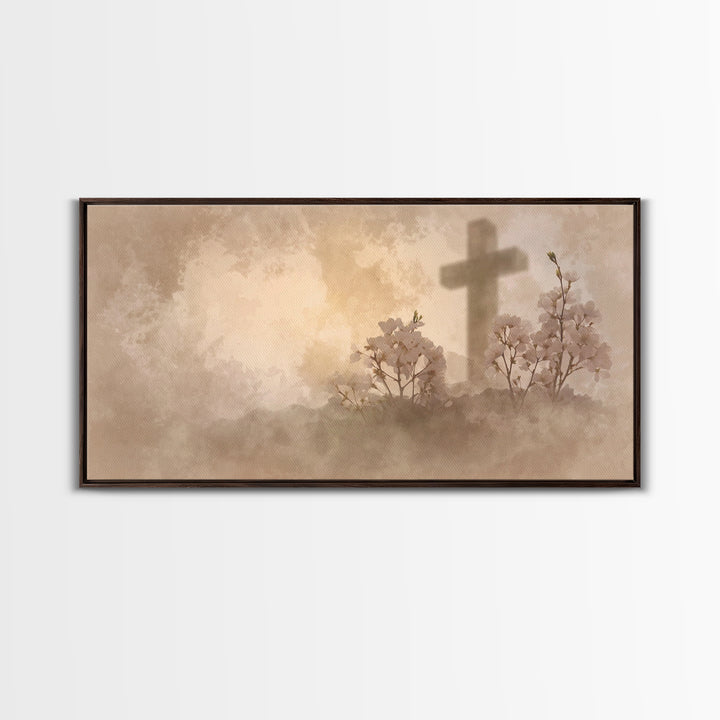Dawn Of Hope – Framed Canvas Print – Christian Art Canvas – Moody Christian Art – Christian Painting – Christian Wall Art – Vintage Christi