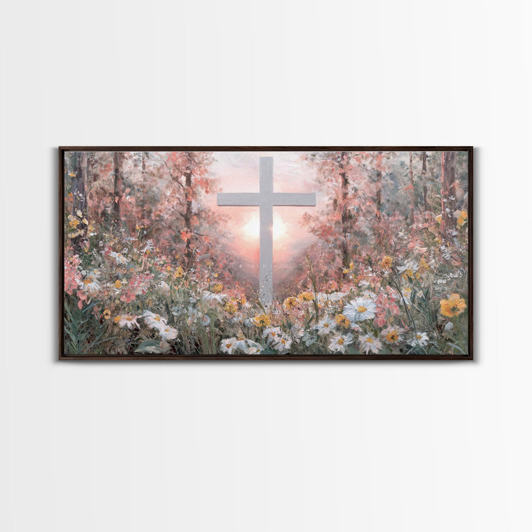Forest Of Grace – Framed Canvas Print – Christian Wall Art – Christian Painting – Modern Christian Painting – Christian Art Canvas – Christ