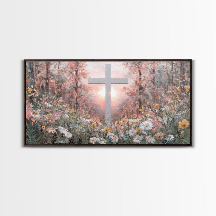 Forest Of Grace – Framed Canvas Print – Christian Wall Art – Christian Painting – Modern Christian Painting – Christian Art Canvas – Christ
