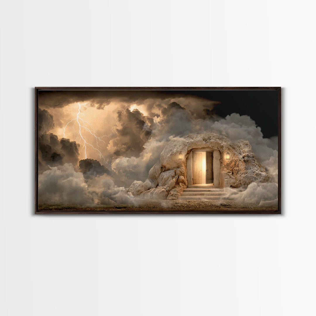 Resurrection Promise – Framed Canvas Print – Christian Wall Art – Christian Christmas Art – Jesus Christmas Art – Christian Decor – Christm