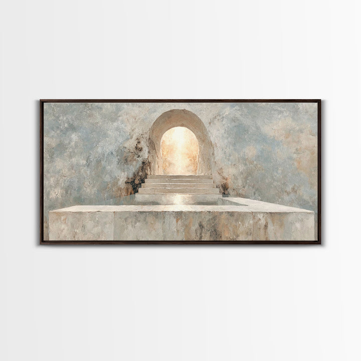 Sacred Passage – Framed Canvas Print – Minimalist Christian Art – Christian Wall Art – Modern Christian Art – Christian Art Print – Subtle