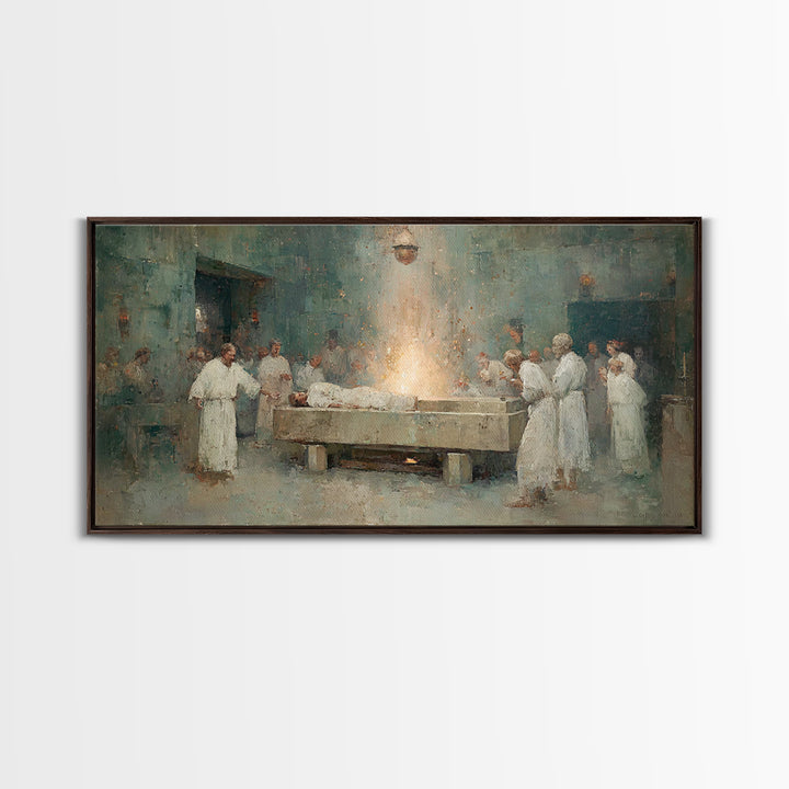 Rite Of Dawn | Framed Canvas Print | Christian Painting | Christian Art Canvas | Christian Decor | Jesus Painting | Christian Wall Art