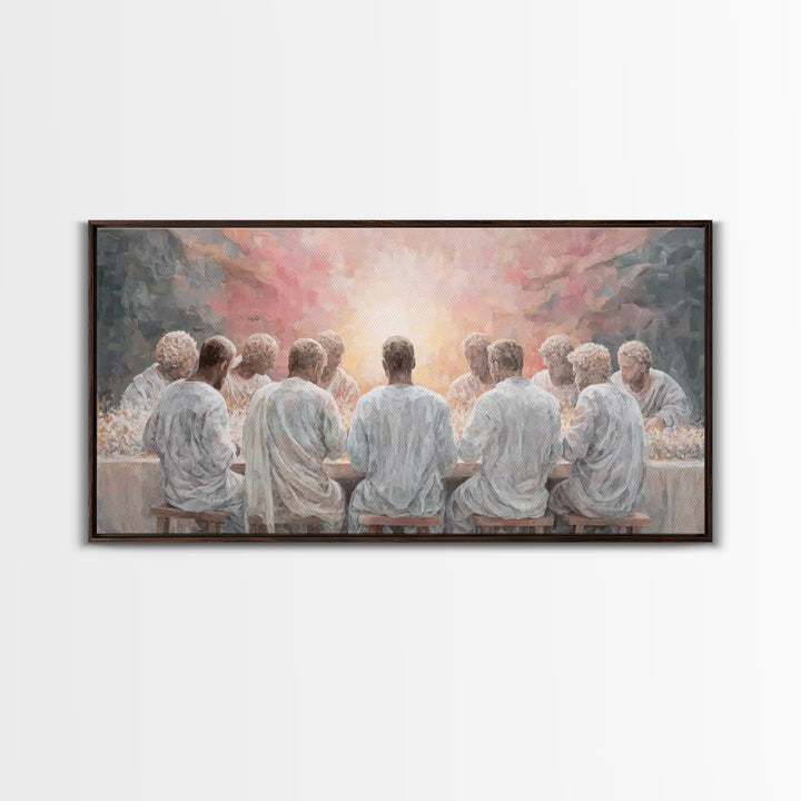 Supper Of Light – Framed Canvas Print – Christian Christmas Art – Christian Wall Art – Christian Art Canvas – Christian Art Print – Christi