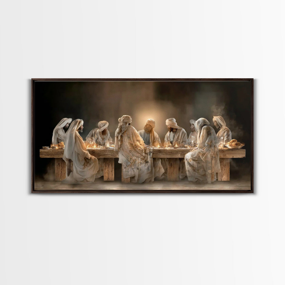 Sacred Gathering – Framed Canvas Print – Christian Art Canvas – Jesus Painting – Christian Wall Art – Christmas Art – Christian Decoration