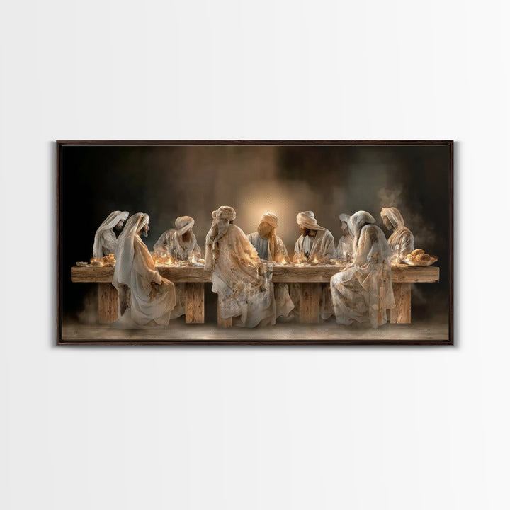 Sacred Gathering – Framed Canvas Print – Christian Art Canvas – Jesus Painting – Christian Wall Art – Christmas Art – Christian Decoration
