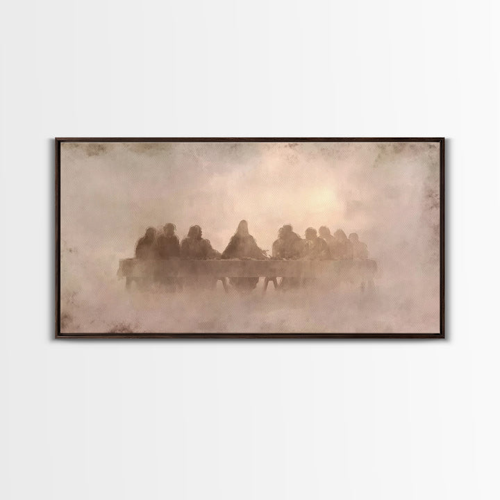 Gathered In Reverence – Framed Canvas Print – Christian Art Canvas – Christian Wall Art – Christian Art Print – Jesus Painting – Christmas
