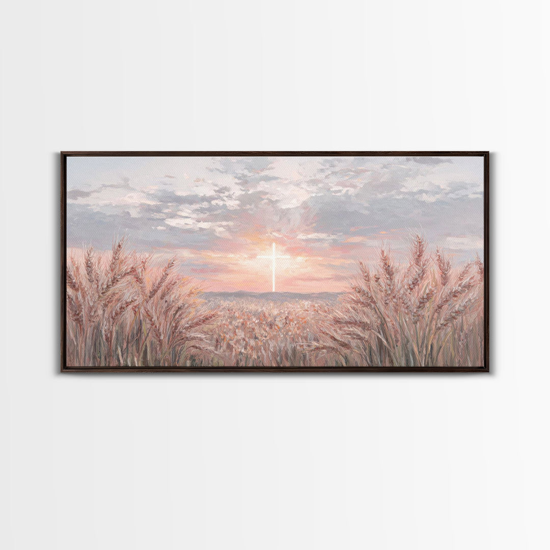 Field Of Promise | Framed Canvas Print | Christian Art Canvas | Christian Wall Art | Christian Painting | Christian Decor | Christian Art P