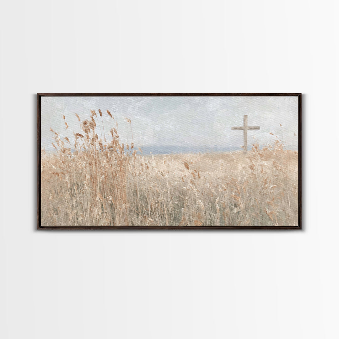 Horizon Of Mercy – Framed Canvas Print – Christian Art Print – Christian Wall Art – Christian Art Canvas – Christian Decor – Minimalist Chr
