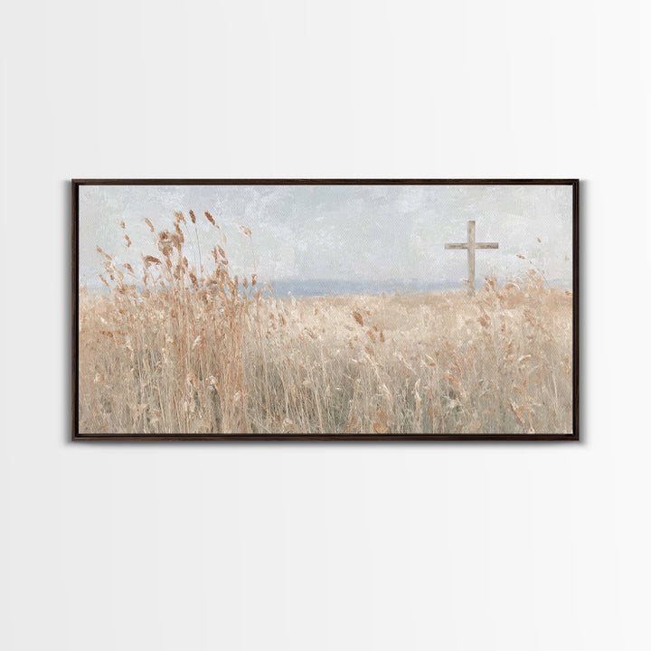 Horizon Of Mercy – Framed Canvas Print – Christian Art Print – Christian Wall Art – Christian Art Canvas – Christian Decor – Minimalist Chr