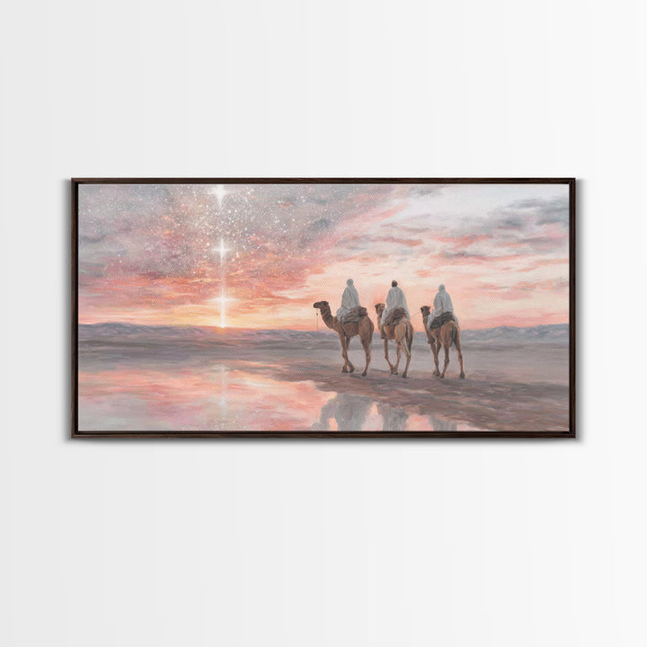 Starward Journey – Framed Canvas Print – Christian Art Canvas – Christian Christmas Art – Christian Wall Art – Christmas Decor – Christian