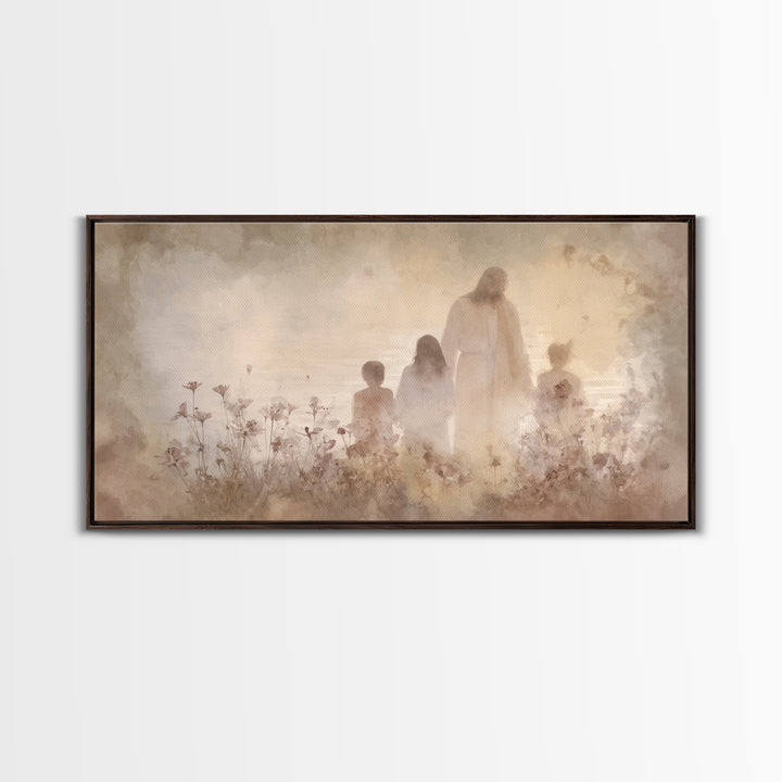 Morning Haven – Framed Canvas Print – Christian Art Canvas – Christian Wall Art – Jesus Painting – Moody Christian Art – Christian Christma