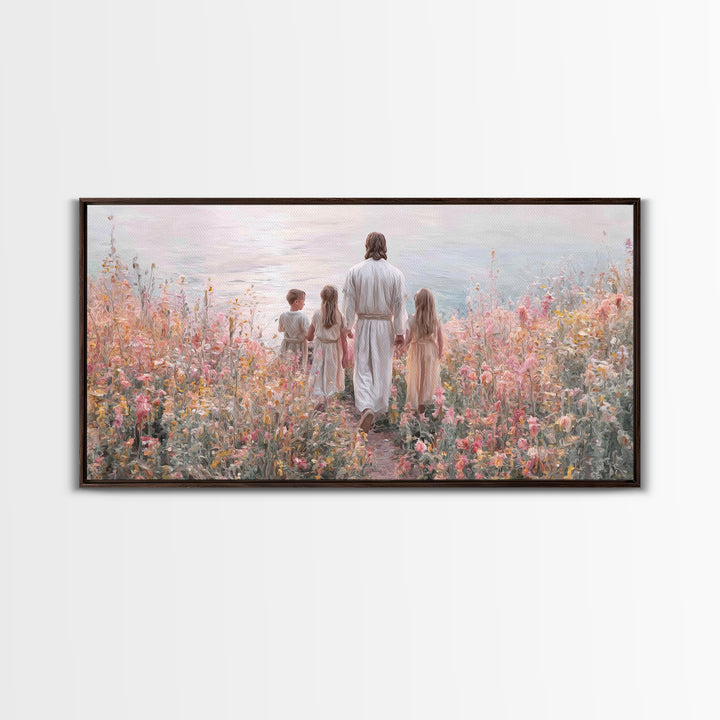 Gentle Light – Framed Canvas Print – Christian Wall Art – Jesus Painting – Christian Art Canvas – Christian Decorations – Christmas Art Pri