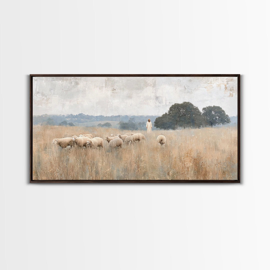 Dawn Of Peace – Framed Canvas Print – Christian Art Canvas – Christian Wall Art – Jesus Painting – Christian Decor – Modern Christian Art –