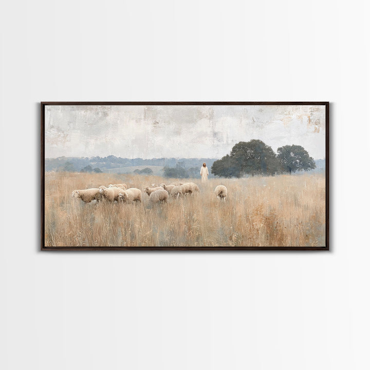 Dawn Of Peace – Framed Canvas Print – Christian Art Canvas – Christian Wall Art – Jesus Painting – Christian Decor – Modern Christian Art –