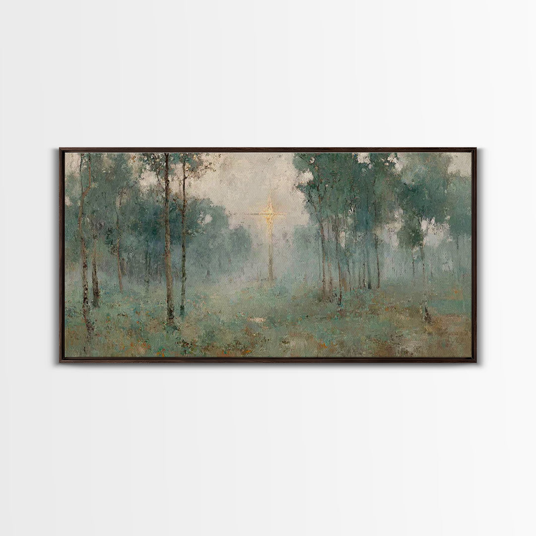 Radiant Cross – Framed Canvas Print – Christian Wall Art – Christian Art – Christian Art Canvas – Modern Christian Art – Christian Christma