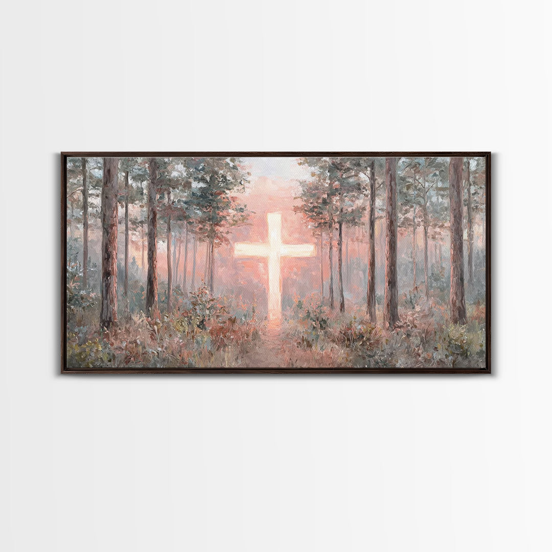 Lighted Path – Framed Canvas Print – Christian Art Canvas – Christian Wall Art – Christian Art – Christian Decor – Christmas Art Work – Chr
