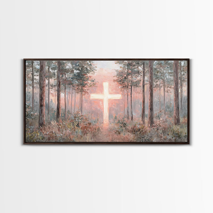 Lighted Path – Framed Canvas Print – Christian Art Canvas – Christian Wall Art – Christian Art – Christian Decor – Christmas Art Work – Chr