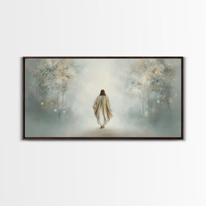 Morning Sanctuary – Framed Canvas Print – Jesus Painting – Christmas Wall Art – Christian Art Canvas – Christian Wall Art – Christian Art