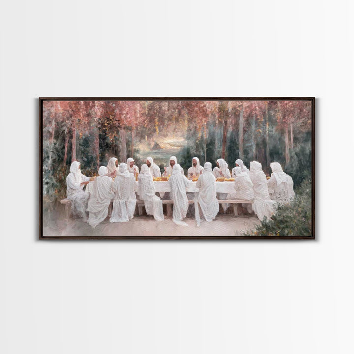 Garden Communion – Framed Canvas Print – Christian Art Canvas – Christian Art – Jesus Painting – Christian Wall Art – Christian art gift