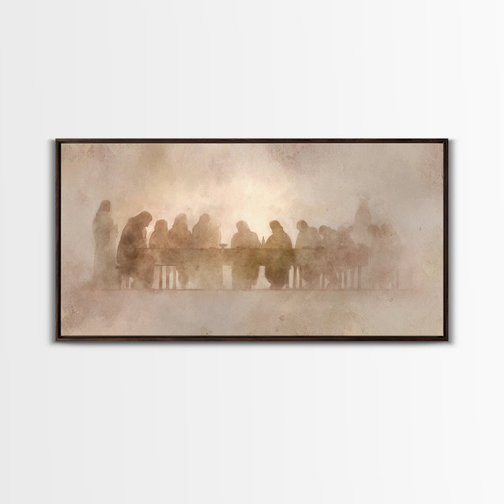Silent Upper Room – Framed Canvas Print – Christian Art – subtle Christian art – Christian Wall Art – Christian Art Canvas – Jesus Painting