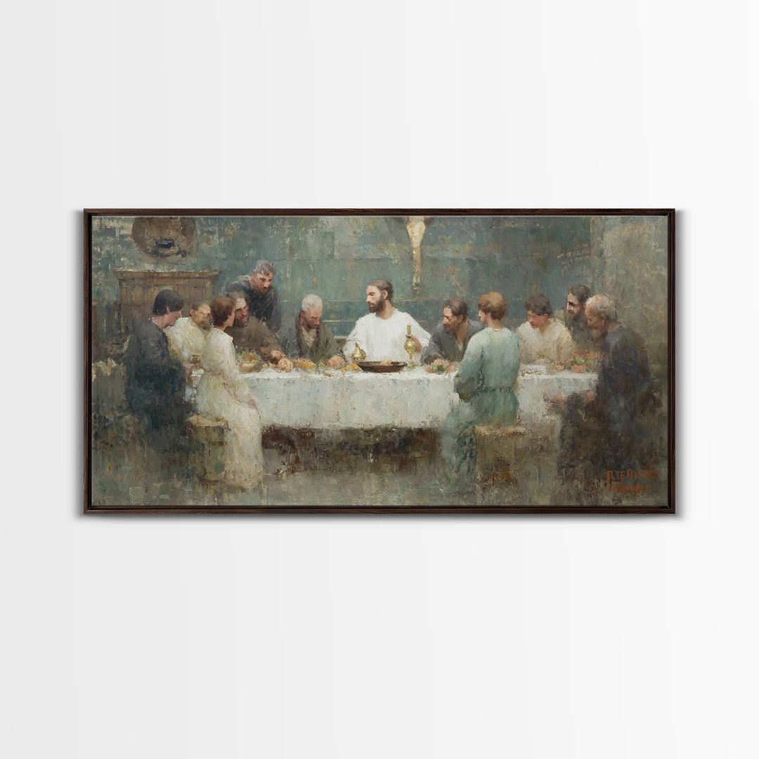 Holy Fellowship – Framed Canvas Print – Christian Art Canvas – Christian Art – Christian Wall Art – Jesus Painting – Christian gift ideas