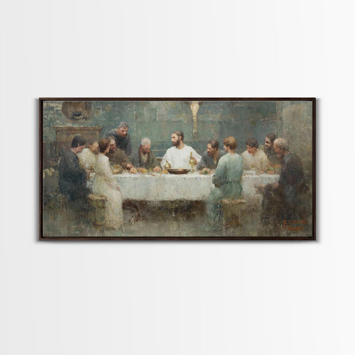 Holy Fellowship – Framed Canvas Print – Christian Art Canvas – Christian Art – Christian Wall Art – Jesus Painting – Christian gift ideas